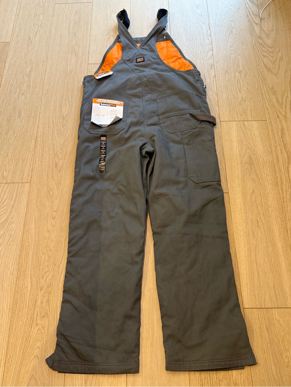 Timberland PRO Gritman Original Fit Insulated Bib Overalls Pewter WorkWear M